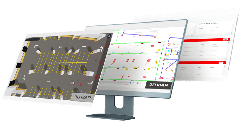 With LOTUS, the RTLS software developed by Wipelot, analysis reports such as personnel and equipment locations, footprints, heat maps and regional counts are offered as a key feature in all sectors.